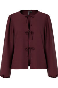 Pieces Bluse mit Schleifen 