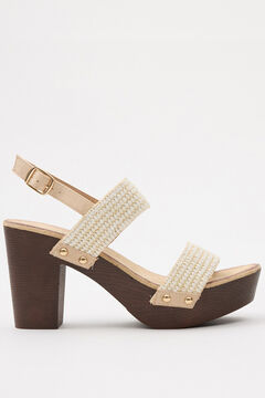 Springfield Platform sandal. Macrame strap and heel couleur