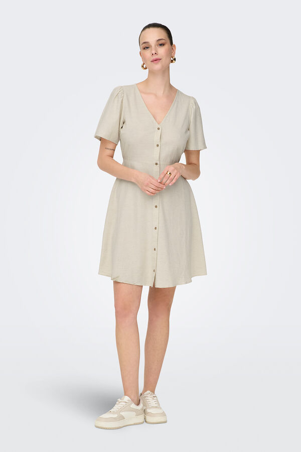 Only Short linen dress grey
