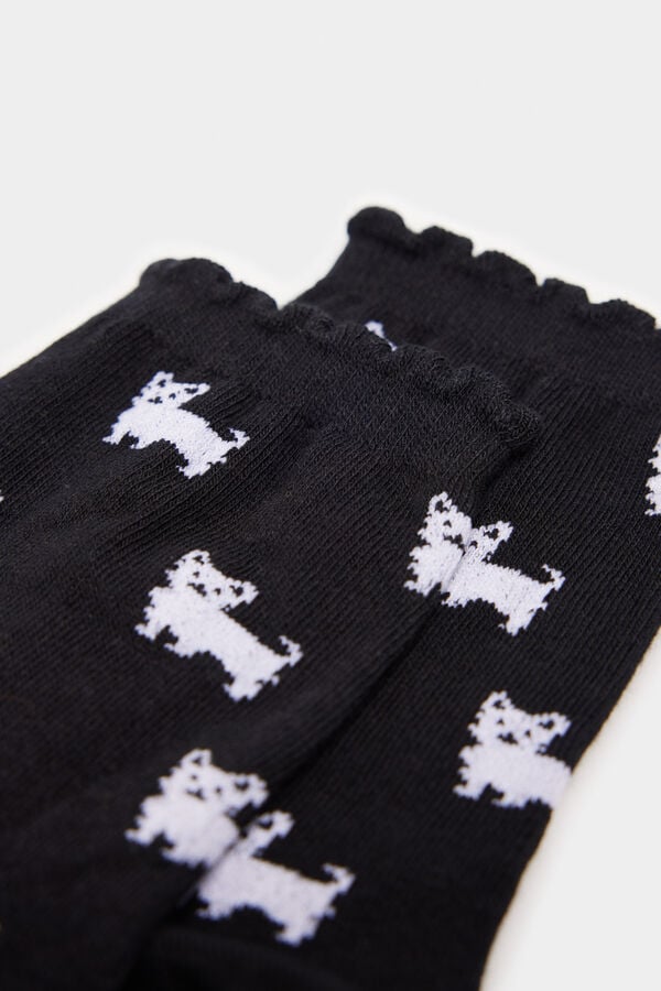 Springfield Socken Yorkshire Terrier schwarz