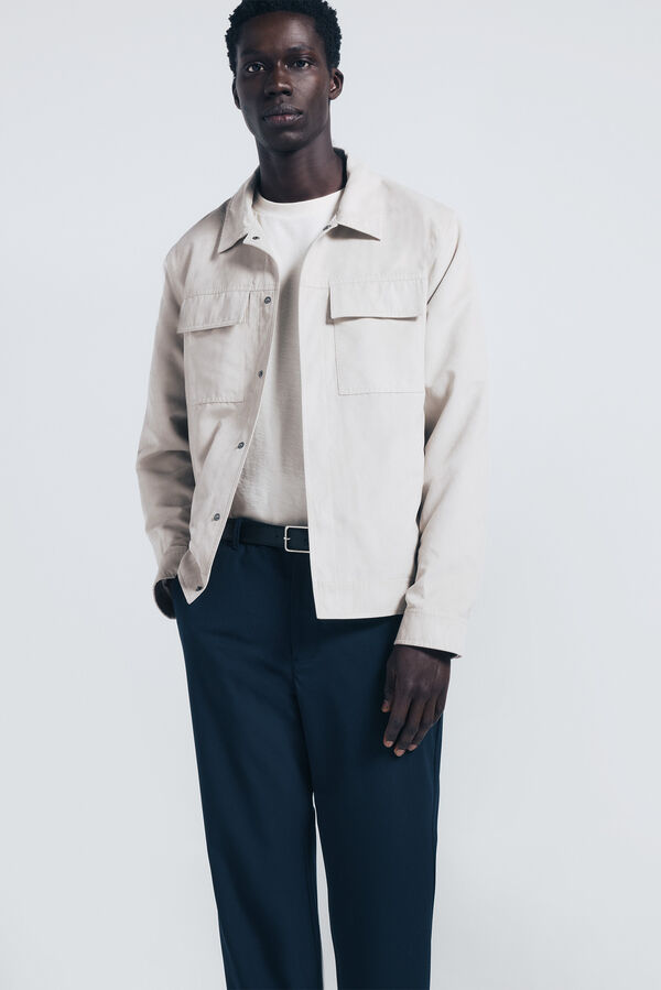 Springfield Paul structured chinos trousers blue