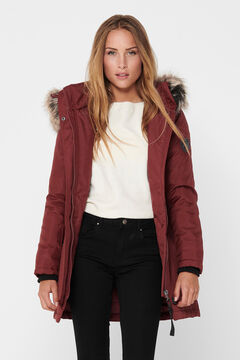 Springfield Hooded parka with fur brick