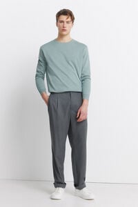Springfield Relaxed fit striped straight trousers