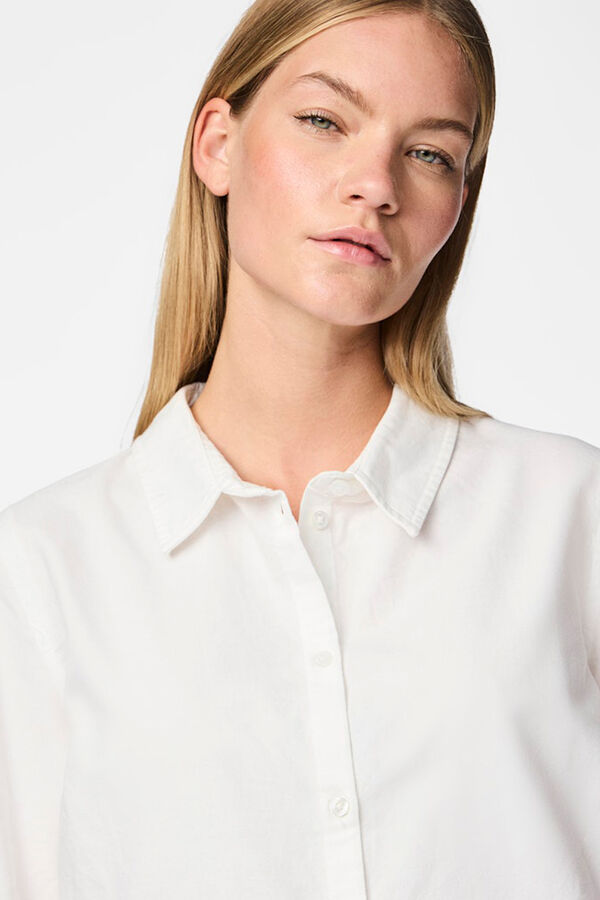 Pieces Oxford-Hemd Basic Wei&szlig;