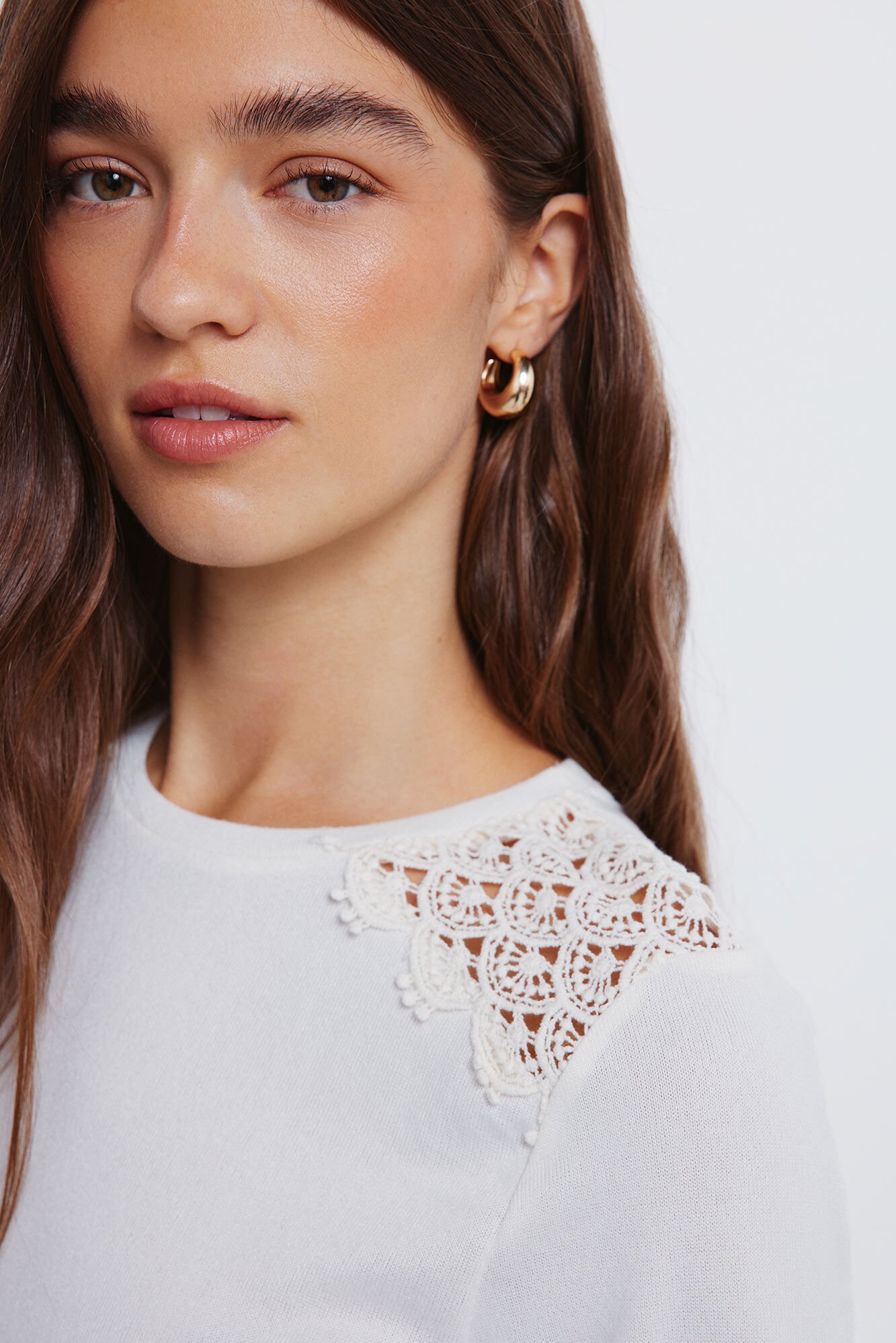 Springfield T-shirt ombro a ombro em crochet