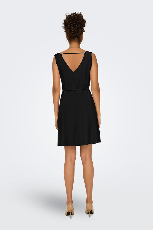 Only Short strap dress black