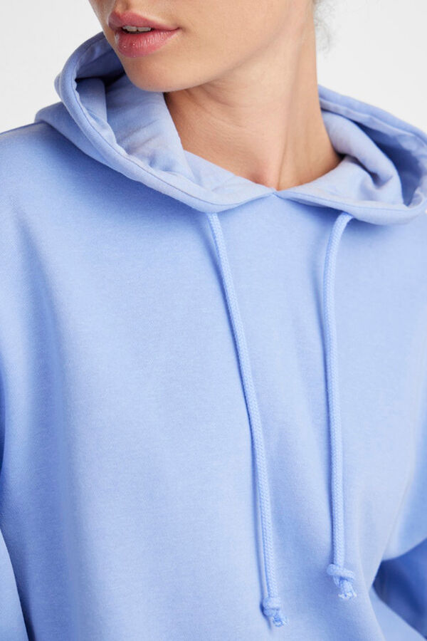 Pieces Basic hooded sweatshirt blue
