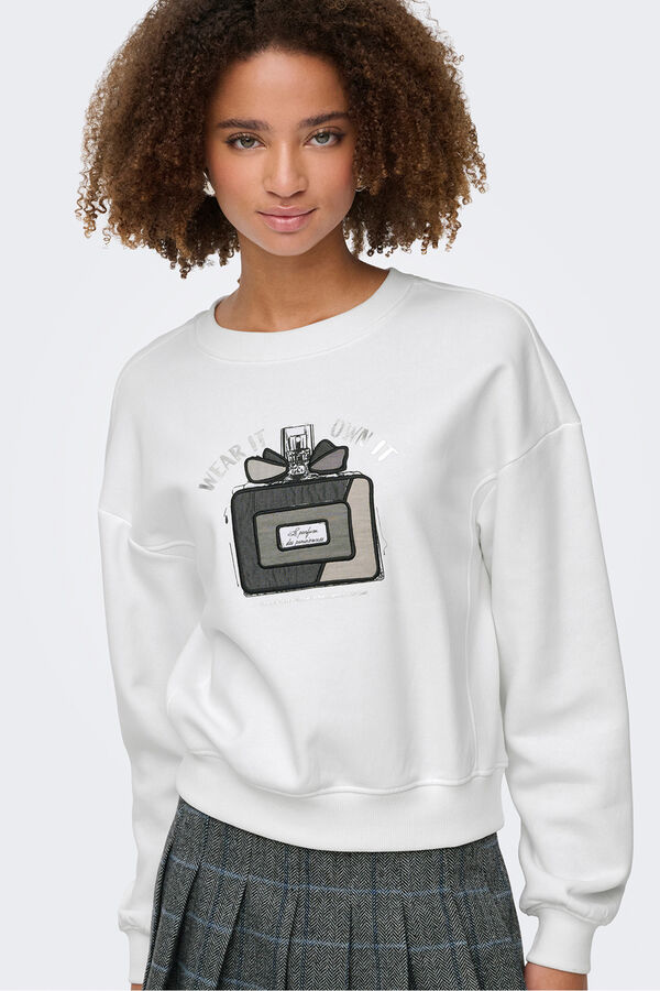 Only Sweatshirt vorne Weiß