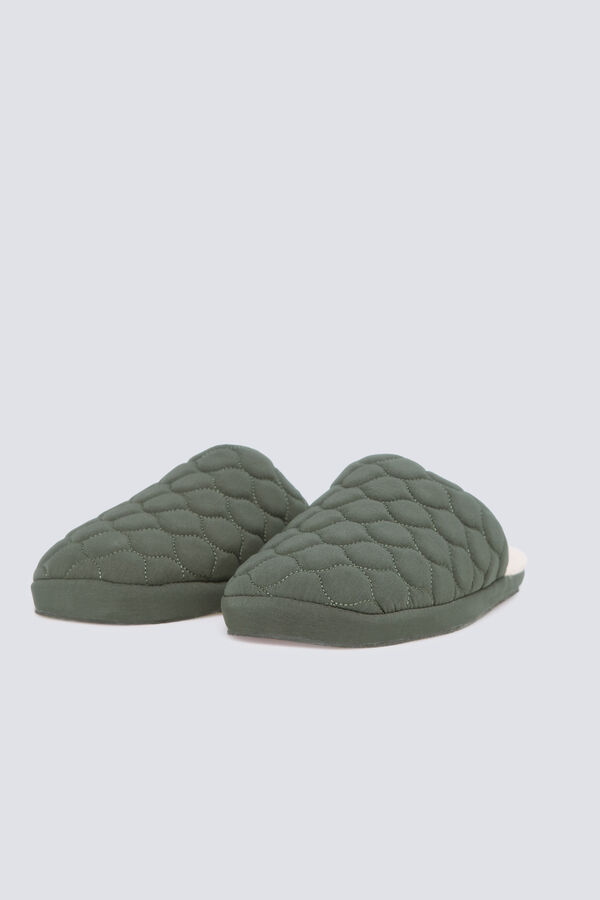 Springfield Puffer mule slipper blue