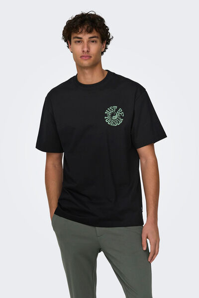Springfield T-shirt algodão orgânico preto
