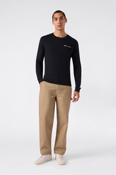 Champion T-shirt de manga comprida com gola redonda