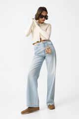 Tiffosi High-Waisted Wide Leg Jeans bleu