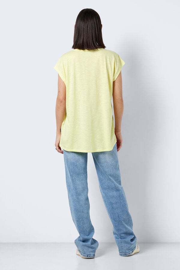 Springfield Camiseta larga manga corta amarillo