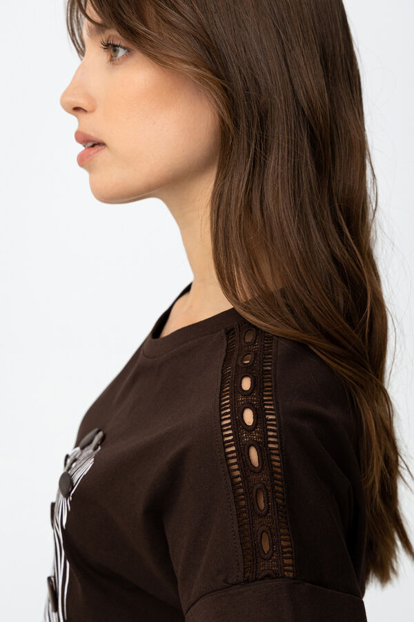 Tiffosi Front print T-shirt nude