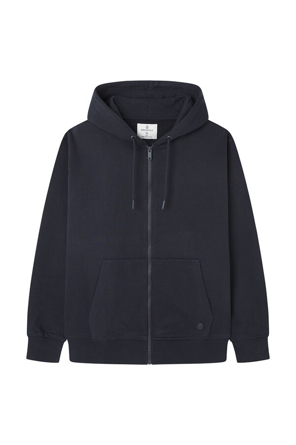 Springfield Essential zip-up hoodie blue