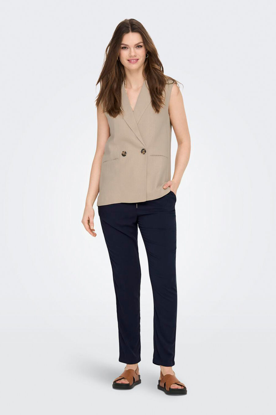 Pantalón recto fluido