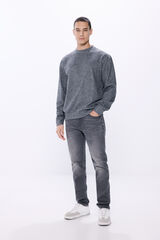 Springfield Textured sweatshirt tamnosiva