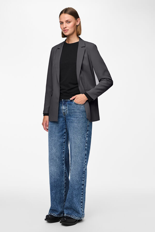 Pieces Blazer básica cinzento