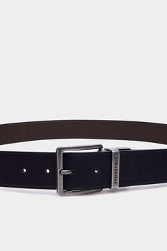 Springfield Two-tone reversible faux leather belt black