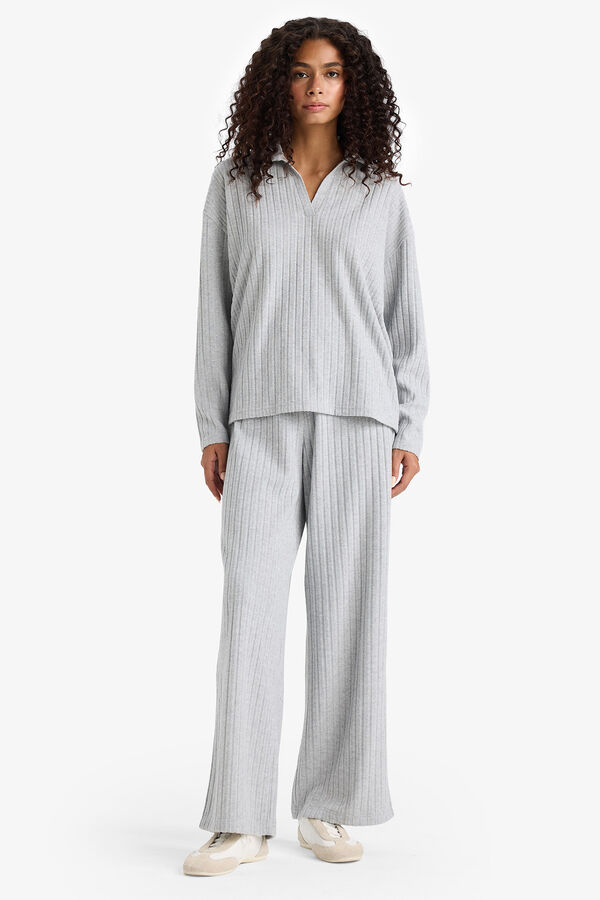 DeFacto Long-sleeved T-shirt grey