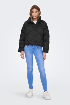 Springfield Short puffer jacket with high neck noir