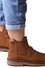 Toni Pons Women's split leather ankle boot in toast mink