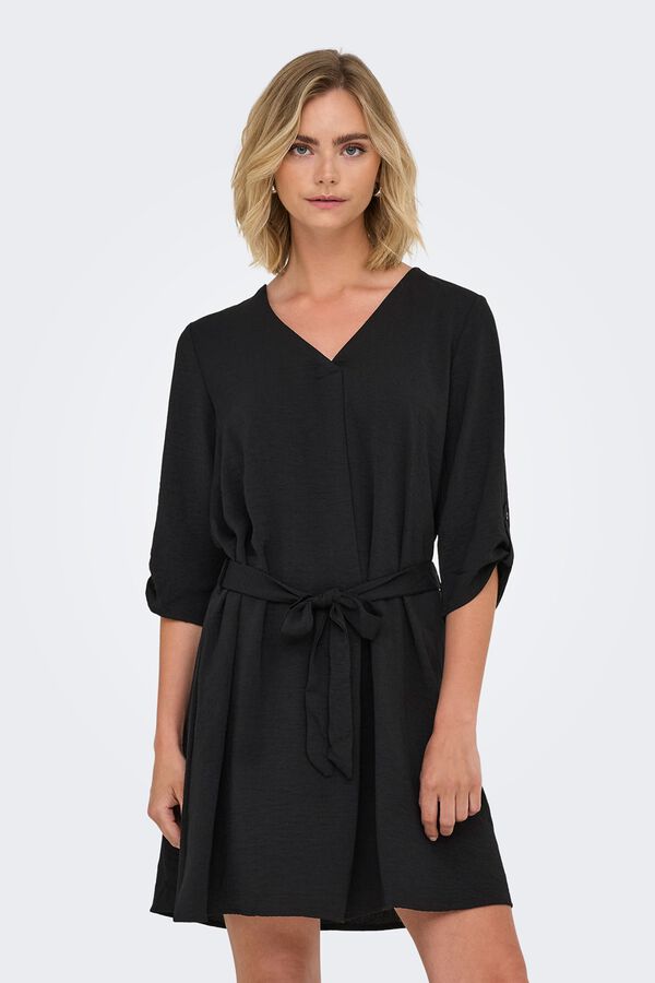JDY 3/4 sleeve short dress black