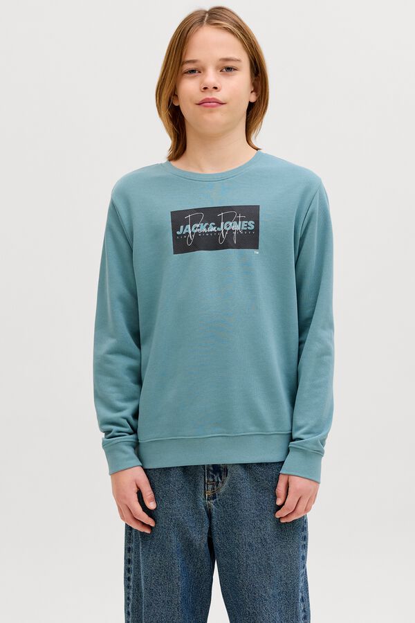 Jack & Jones Junior Square logo sweatshirt blue