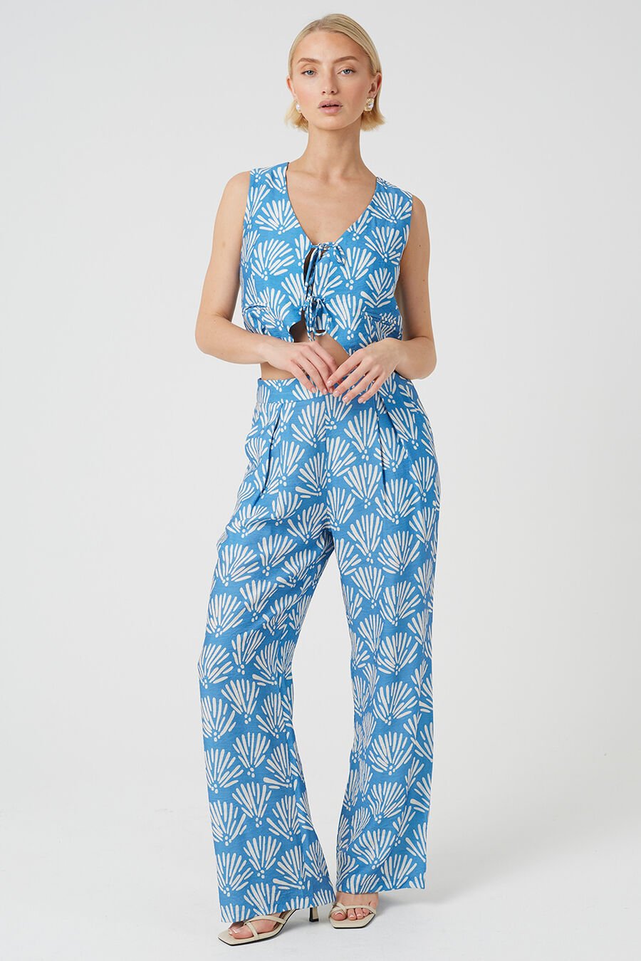 Pantalón palazzo estampado