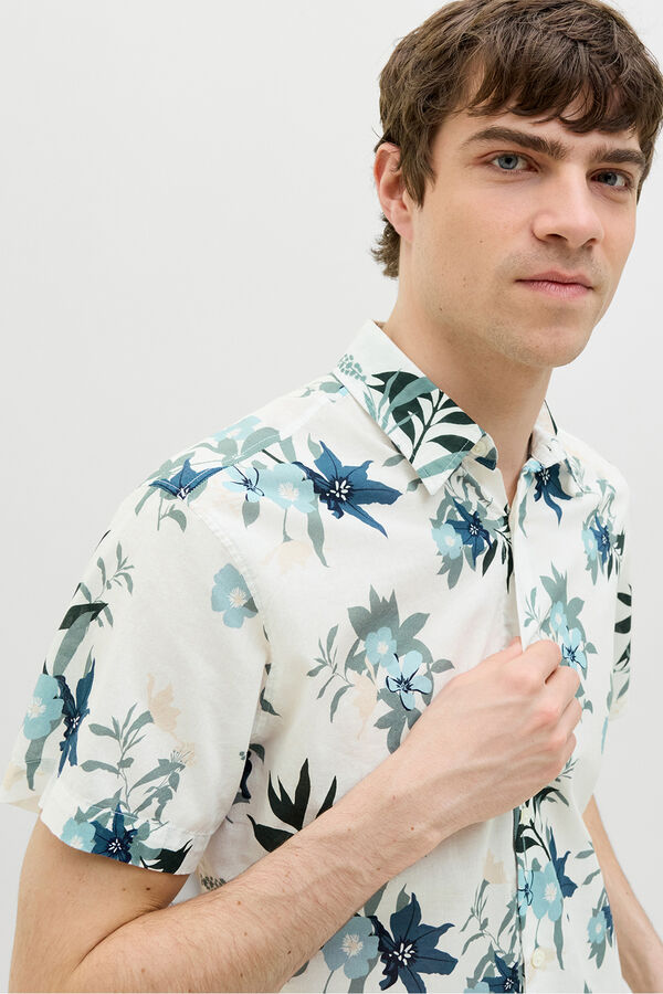 JJ REBEL Printed shirt white