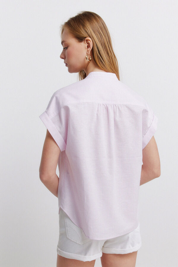 Springfield Linen short sleeve shirt pink