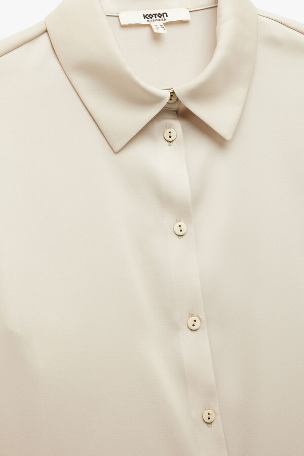 Koton Camisa de sat&eacute;n nude