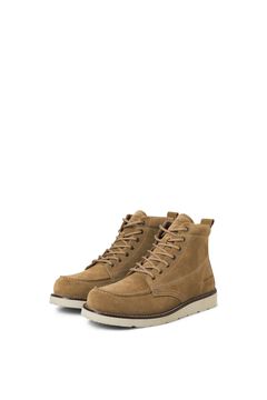 Jack & Jones Stiefeletten aus Leder mit runder Spitze