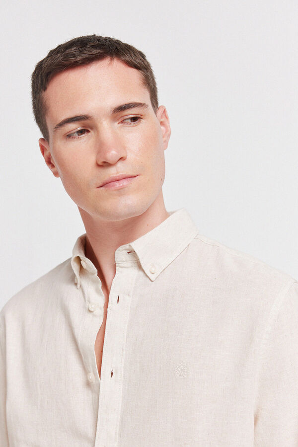 Springfield Linen shirt grey