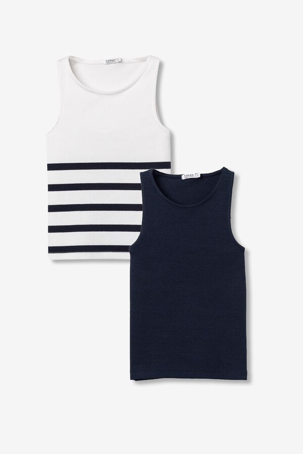 Tiffosi fitted sleeves top albastru