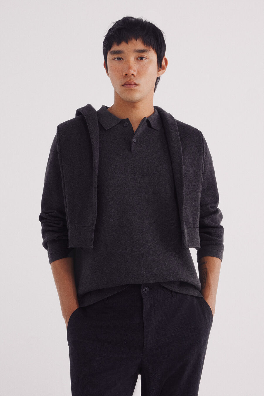Jersey cuello polo botones