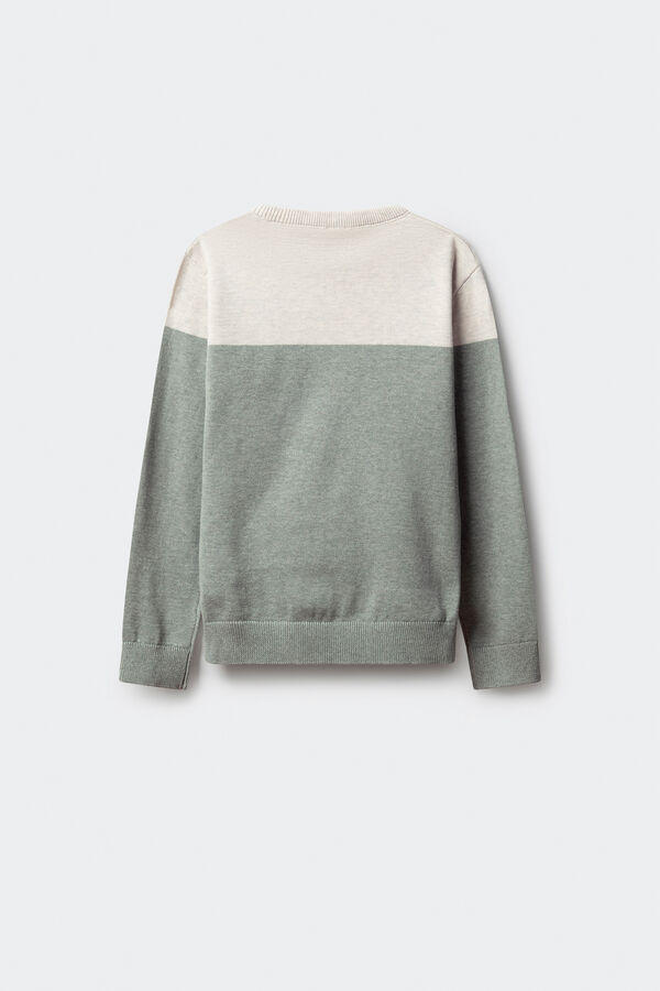 Springfield Kids Children's Color Block Sweater Zelena