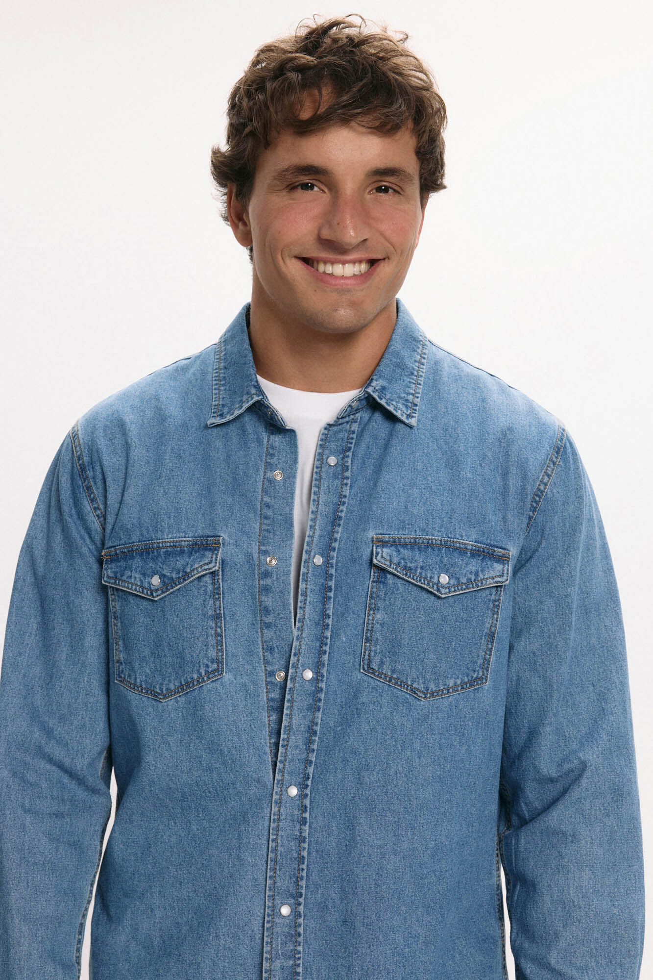 Only & Sons Camisa vaquera manga larga