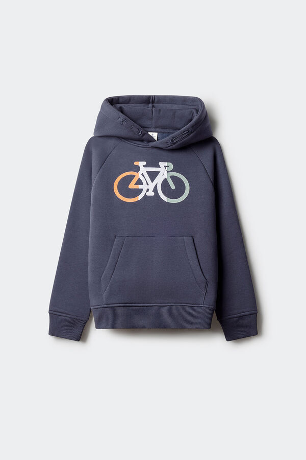 Springfield Kids Sudadera con capucha bici niño azul