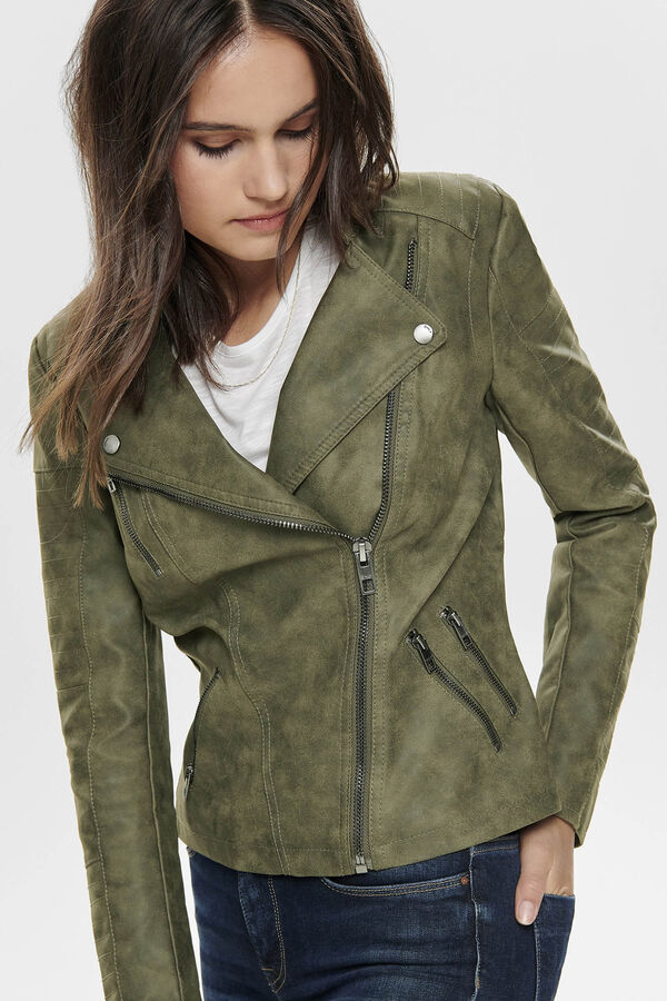 Springfield Biker jacket with zip fastening dark gray