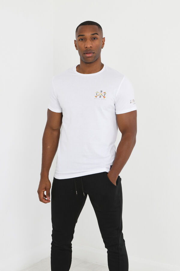 Brave Soul T-shirt caveira nas costas branco