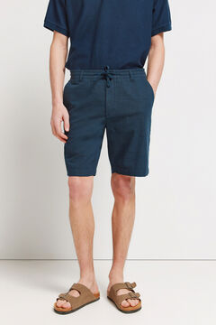 Springfield Linen comfort slim fit Bermuda shorts