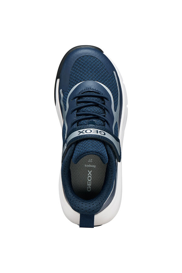 Geox Faux leather trainers blue