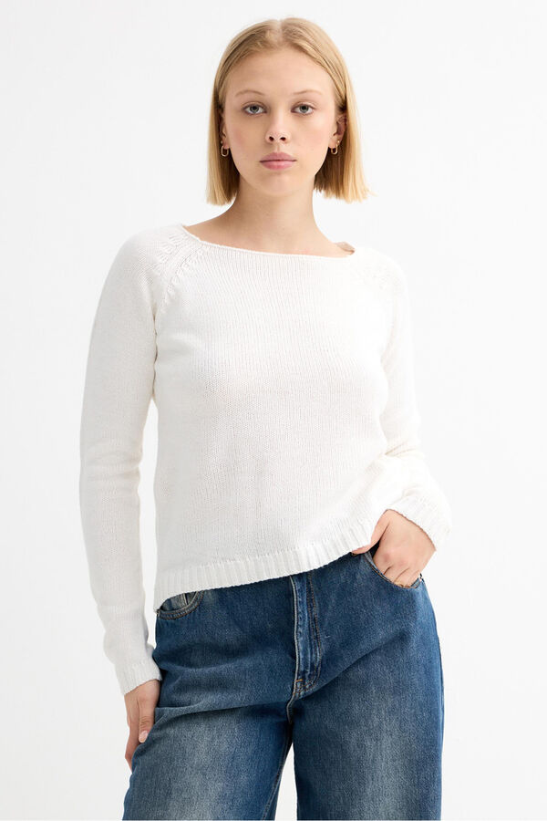 Inside Jersey Cuello Redondo blanco
