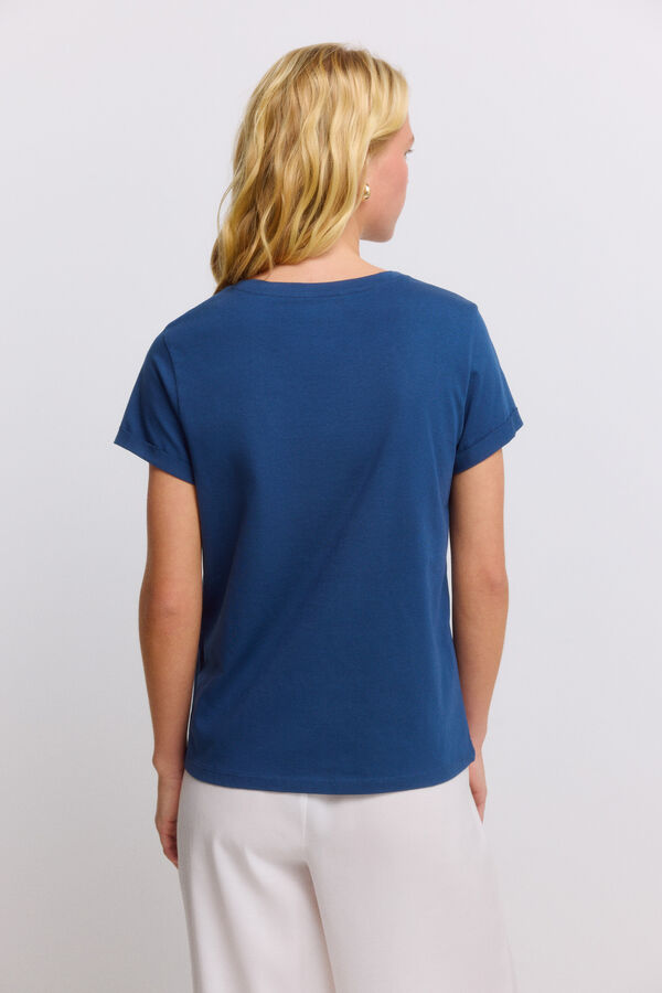 Springfield T-shirt de manga curta "waves" azul