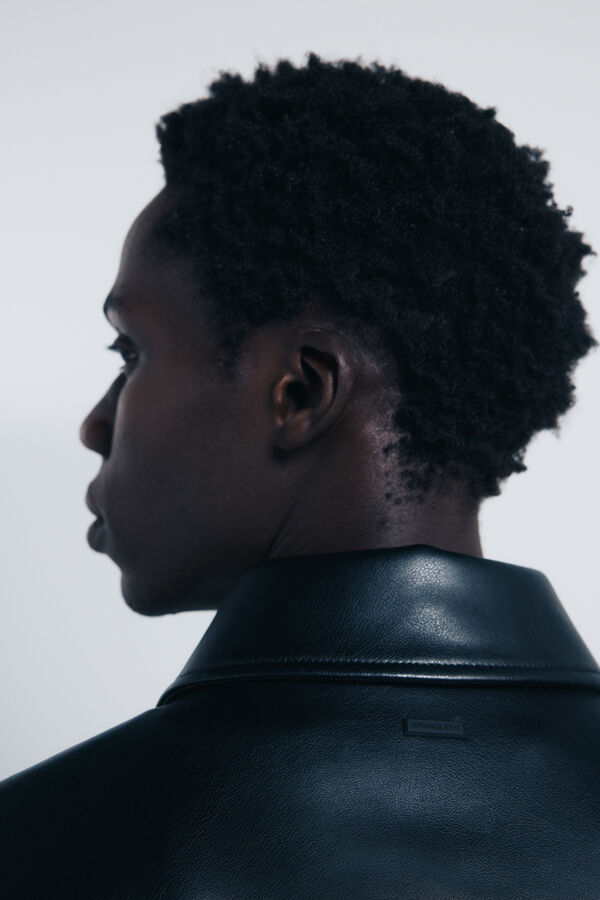 Springfield Faux leather jacket black