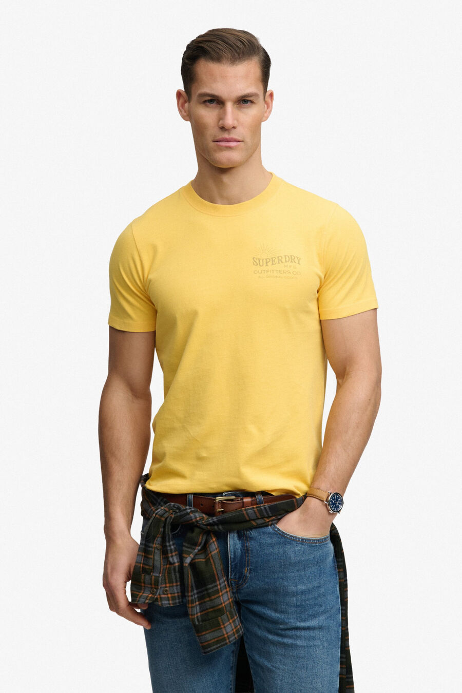 Camiseta manga corta gráfico montañas