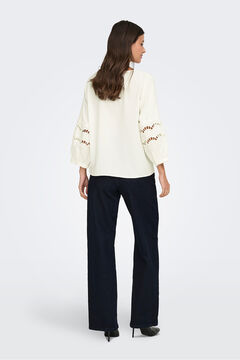 JDY Blusa manga 3/4 encaje