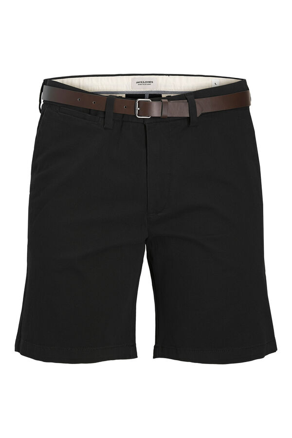 Jack & Jones Chino Bermuda shorts with belt black