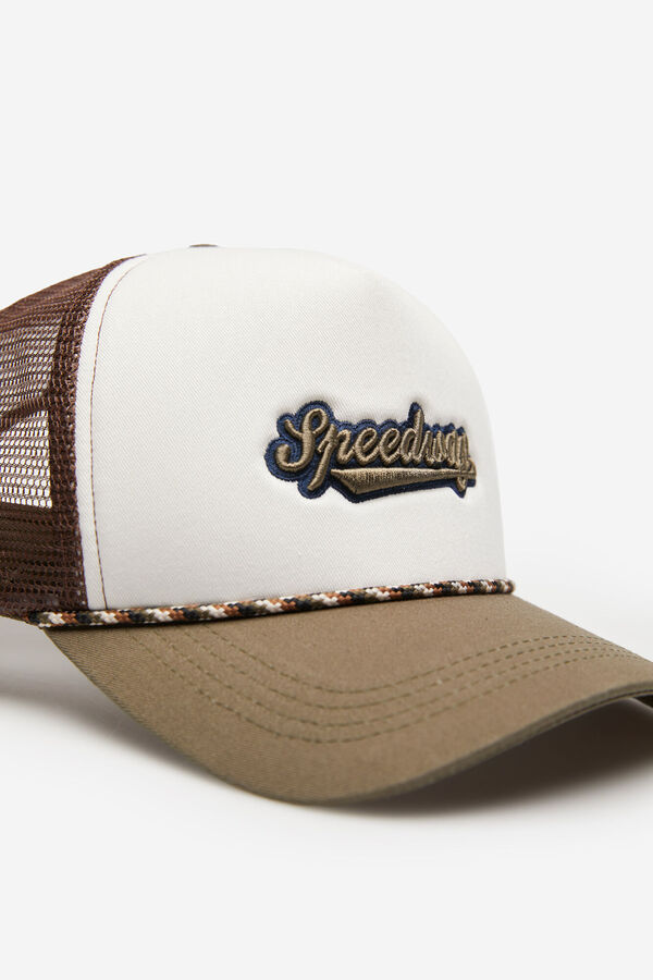 Springfield Embroidered trucker cap smeđa